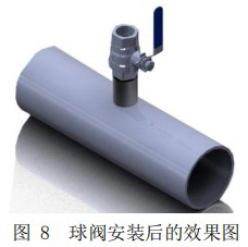 智能熱式氣體質量流量計球閥安裝效果圖